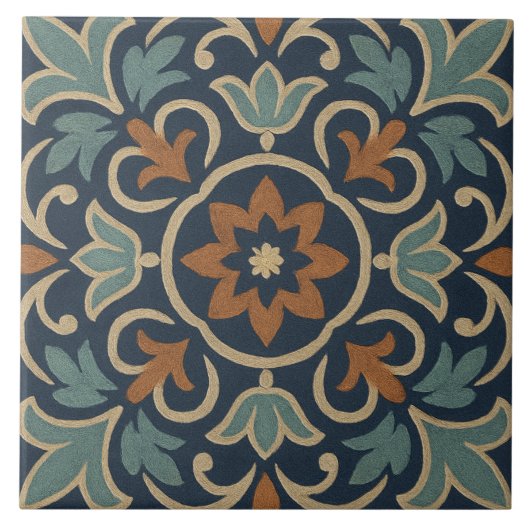 Carreau Granada Petals – Moorish Blossom Tile Design (Devant)
