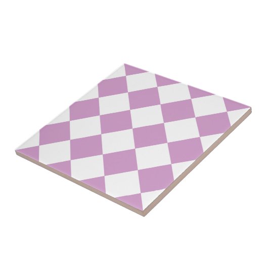 Carreau Grand Checkered de Diag - blanc et (Côté)