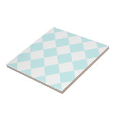 Carreau Grand Checkered de Diag - blanc et bleu-clair (Côté)