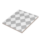 Carreau Grand Checkered de Diag - blanc et gris-clair (Côté)