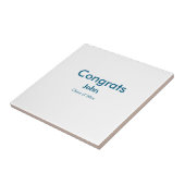 Carreau grand garçon ajouter nom félicitations date année  (Côté)