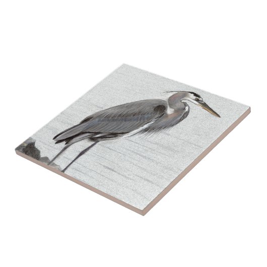 Carreau Grand héron bleu (Côté)