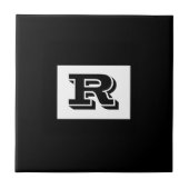 Carreau Grand Monogramme noir en gras, noir (Devant)