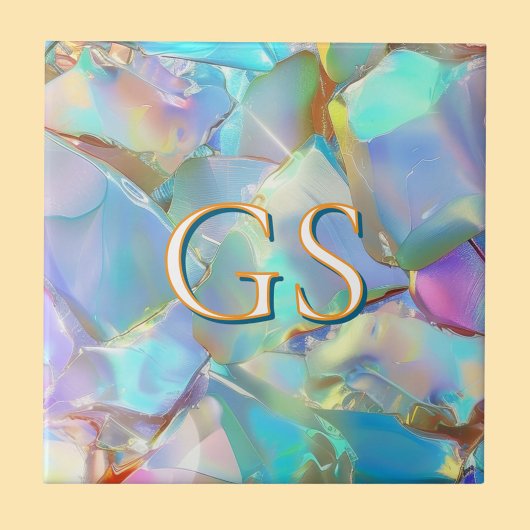 Carreau Grand monogramme ou nom sur Opal
