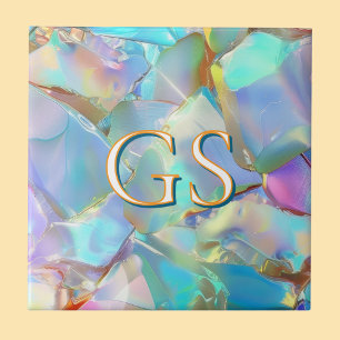 Carreau Grand Monogramme ou Nom sur Opale