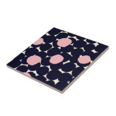 Carreau Grand motif de point bleu et rose (Côté)