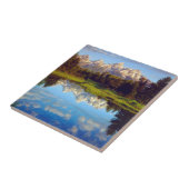 Carreau Grand Tétons se reflétant dans la rivière Snake (Côté)