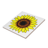 Carreau Grand tournesol jaune doré (Côté)