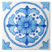 Carreau Grande céramique "Nubia" d'inspiration sicilienne (Devant)