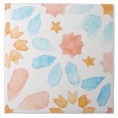 Carreau Grande échelle, grande taille d'eau marocaine rose (Devant)