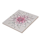 Carreau Grande Fleur Abstraite rose (Côté)