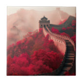 Carreau Grande Muraille de Chine en automne - Rouge Pittor (Devant)