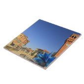 Carreau Grande statue en verre et clocher, Italie (Côté)