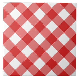 Carreau Grande tuile Checkered rouge