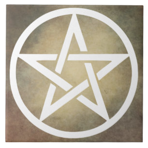 Carreau Grande tuile d'autel - la terre de pentagramme