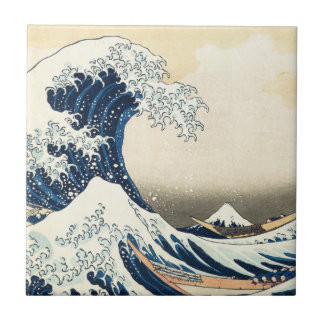 Carreau Grande vague de Kanagawa par Hokusai Art japonais