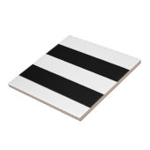 Carreau Grandes, audacieuses rayures noires et blanches (Côté)