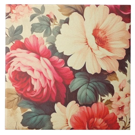 Carreau Grandeur Garden Bloom Decorative Ceramic Tile (Devant)