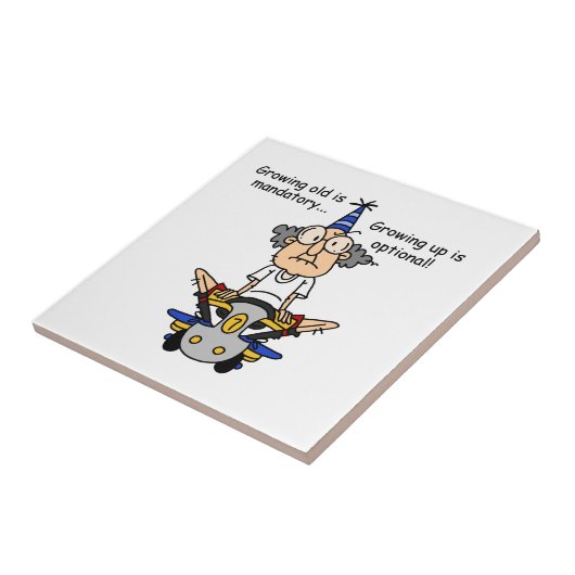 Carreau Grandir est humour facultatif (Côté)