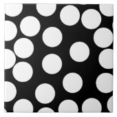 Carreau Grands points en noir et blanc. (Devant)