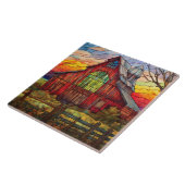 Carreau grange en faux vitrail (Côté)