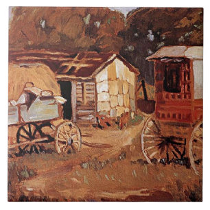 Carreau Grant Wood - Les Horsetraders