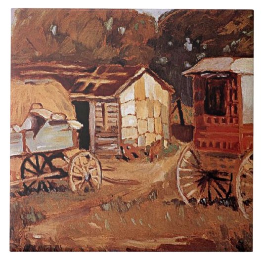 Carreau Grant Wood - Les Horsetraders (Devant)