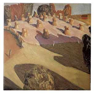 Carreau Grant Wood - Paysage Iowa