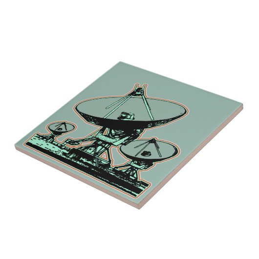 Carreau Graphique à écran satellite rétro (Côté)