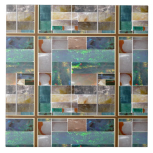 Carreau Graphique artistique de motif de carrés de relief