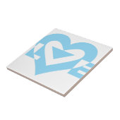 Carreau Graphique d'amour cool, Bleu (Côté)