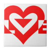 Carreau Graphique d'amour cool, Rouge (Devant)