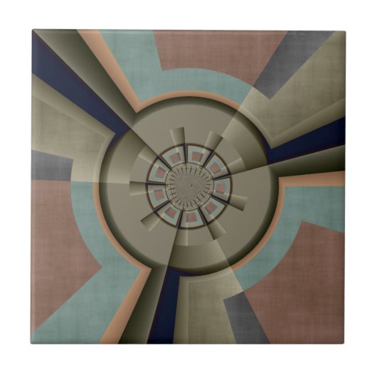 Carreau Graphique d'art fractal de l'harmonie des couleurs (Devant)