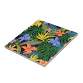Carreau Graphique de fleur d'Aloha de Hawaii tropical (Côté)