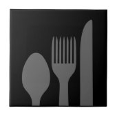 Carreau Graphique de fourchette de couteau de cuillère (Devant)