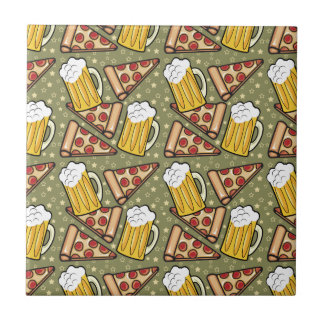 Carreau Graphique de la bière et de la pizza