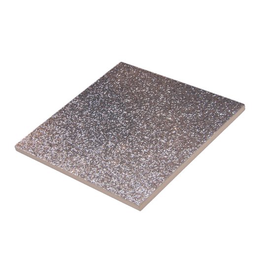 Carreau Graphique parties scintillant en argent Faux (Côté)