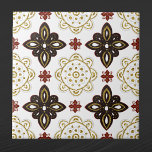 Carreau Graphique scandinave d'or nordique<br><div class="desc">Design nordique en rouge,  bleu et or.</div>