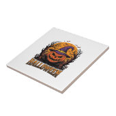 Carreau Graphisme de chapeau de sorcière de citrouille Hal (Côté)