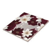 Carreau Gras Moderne Floral Bourgogne (Côté)