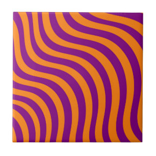 Carreau Gras Orange Purple Zebra Stria Printemps moderne