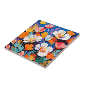 Carreau Gras Pop Art California Poppies (Côté)