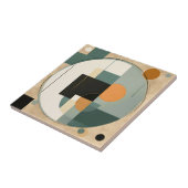 Carreau Gras rétro : Cercles et rectangles Abstraits (Côté)
