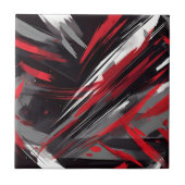 Carreau Gras Rouge Et Gris Dynamique (Devant)