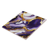 Carreau Gras Trendy violet jaune or faux marbre (Côté)