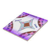 Carreau "Gratitude Peace Love Unite" Mandala Art Imprimer (Côté)