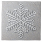 Carreau Gray Modern Art Snowflake Decorative Tile (Devant)