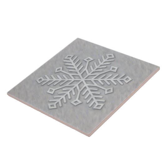 Carreau Gray Modern Art Snowflake Decorative Tile (Côté)