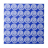 Carreau Grec Meander Key Waves Motif Bleu (Devant)