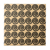 Carreau Grec Meander Key Waves Motif Brown (Devant)
